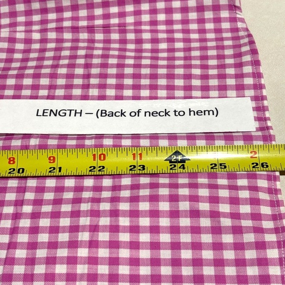 Lauren Ralph Lauren Women LongSleeve Button Shirt XL Pink Crown Gingham Cowgirl - Picture 8 of 10